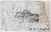 Physical 3D Map of Clear Creek County, lighten