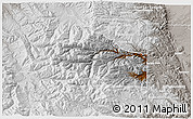 Physical 3D Map of Clear Creek County, lighten, semi-desaturated