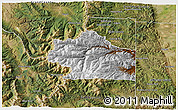 Physical 3D Map of Clear Creek County, satellite outside