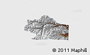 Physical 3D Map of Clear Creek County, single color outside