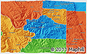 Political 3D Map of Clear Creek County