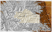 Shaded Relief 3D Map of Clear Creek County, physical outside