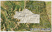 Shaded Relief 3D Map of Clear Creek County, satellite outside
