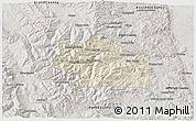 Shaded Relief 3D Map of Clear Creek County, semi-desaturated