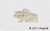 Shaded Relief 3D Map of Clear Creek County, single color outside