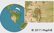 Satellite Location Map of Clear Creek County