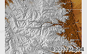 Physical Map of Clear Creek County