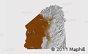 Physical 3D Map of Costilla County, cropped outside