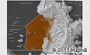 Physical 3D Map of Costilla County, desaturated