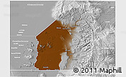 Physical 3D Map of Costilla County, lighten, desaturated
