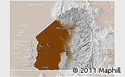 Physical 3D Map of Costilla County, lighten