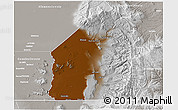 Physical 3D Map of Costilla County, lighten, semi-desaturated