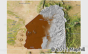 Physical 3D Map of Costilla County, satellite outside