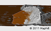Physical Panoramic Map of Costilla County, darken