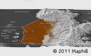 Physical Panoramic Map of Costilla County, desaturated
