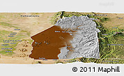 Physical Panoramic Map of Costilla County, satellite outside