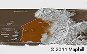 Physical Panoramic Map of Costilla County, semi-desaturated