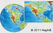 Physical Location Map of Denver County, within the entire country
