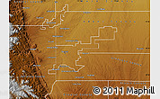 Physical Map of Denver County