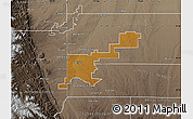 Physical Map of Denver County, semi-desaturated