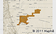 Physical Map of Denver County, shaded relief outside