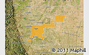 Political Map of Denver County, satellite outside