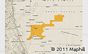 Political Map of Denver County, shaded relief outside