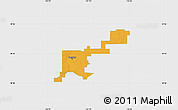 Political Map of Denver County, single color outside