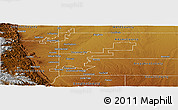 Physical Panoramic Map of Denver County