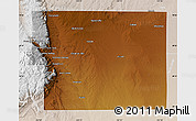 Physical Map of El Paso County, lighten