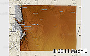 Physical Map of El Paso County, shaded relief outside