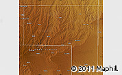 Physical Map of Elbert County