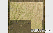 Satellite Map of Elbert County, darken