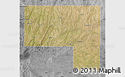 Satellite Map of Elbert County, desaturated