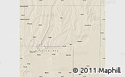 Shaded Relief Map of Elbert County