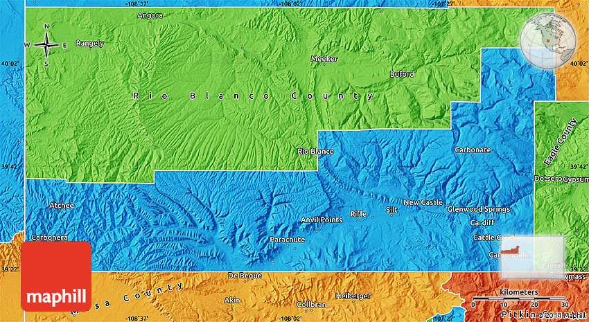 Garfield County Colorado Map
