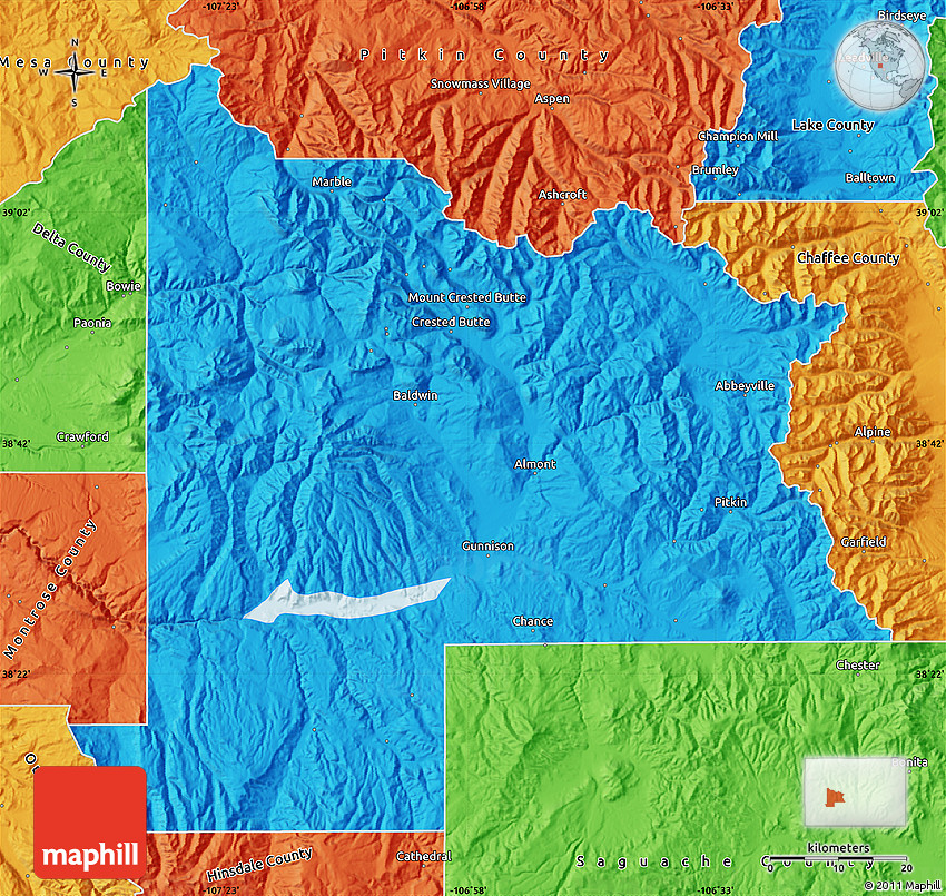 Political Map of Gunnison County