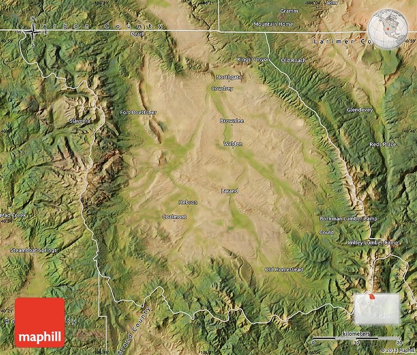 Satellite Map of Jackson County