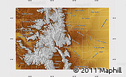 Physical Map of Colorado, cropped outside