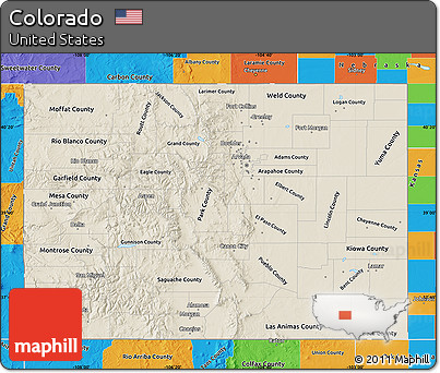 Hubbard Scientific Raised Relief Map 950 Colorado State Usgs 0795721107878