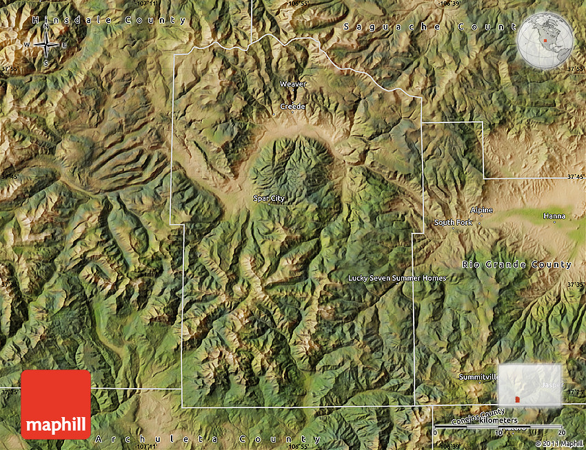 Satellite Map of Mineral County