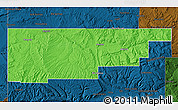 Political Map of Rio Blanco County, darken