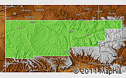 Political Map of Rio Blanco County, physical outside