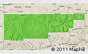 Political Map of Rio Blanco County, shaded relief outside