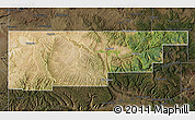 Satellite Map of Rio Blanco County, darken
