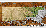 Satellite Map of Rio Blanco County, physical outside