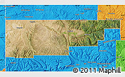 Satellite Map of Rio Blanco County, political outside
