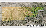 Satellite Map of Rio Blanco County, semi-desaturated
