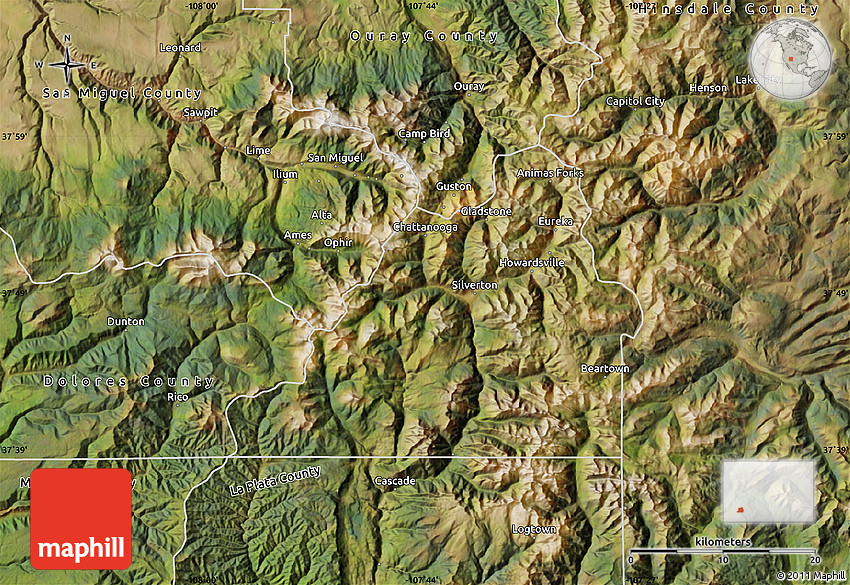 San Juan County Colorado Map Map