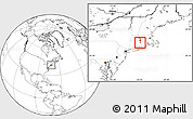 Blank Location Map of ZIP code 06268